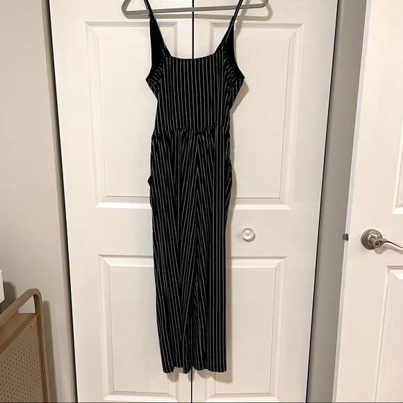 Kaileigh Black and White Striped Jumpsuit - Picture 7 of 10
